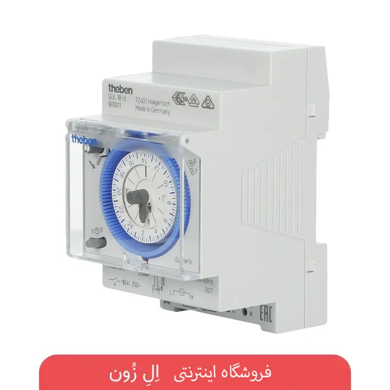 تایمر برق آنالوگ روزانه تبن مدل SUL 181 d با نصب ریلی نمای بغل